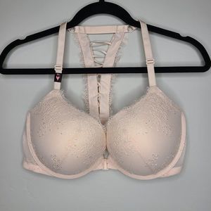 Victoria's Secret Very Sexy Push Up Bra Front Closure Racerback Nude 38D NWT